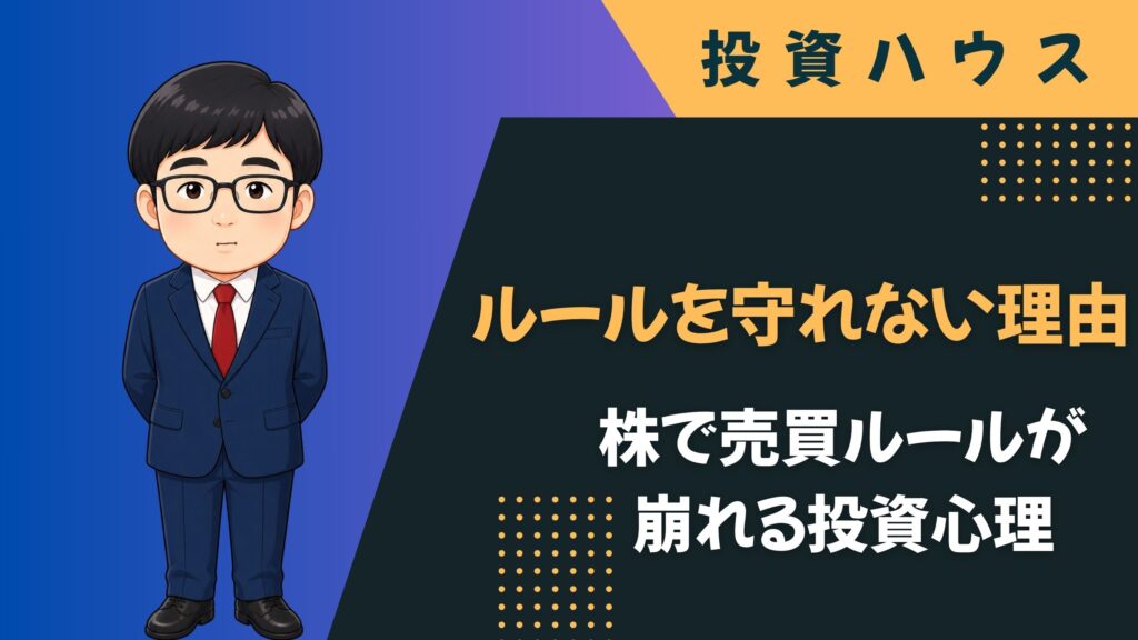株式投資でルールを守れない理由を、損失回避や例外化の心理から解説。売買ルールを守りやすくする具体的な作り方を紹介します。